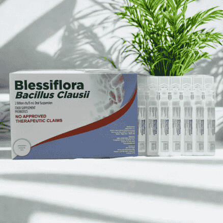 Product photo of Blessiflora (Probiotic) Bacillus clausii 2bn CFU/5ml oral suspension, packaged in a box of 10.